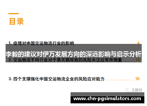李毅的建议对伊万发展方向的深远影响与启示分析